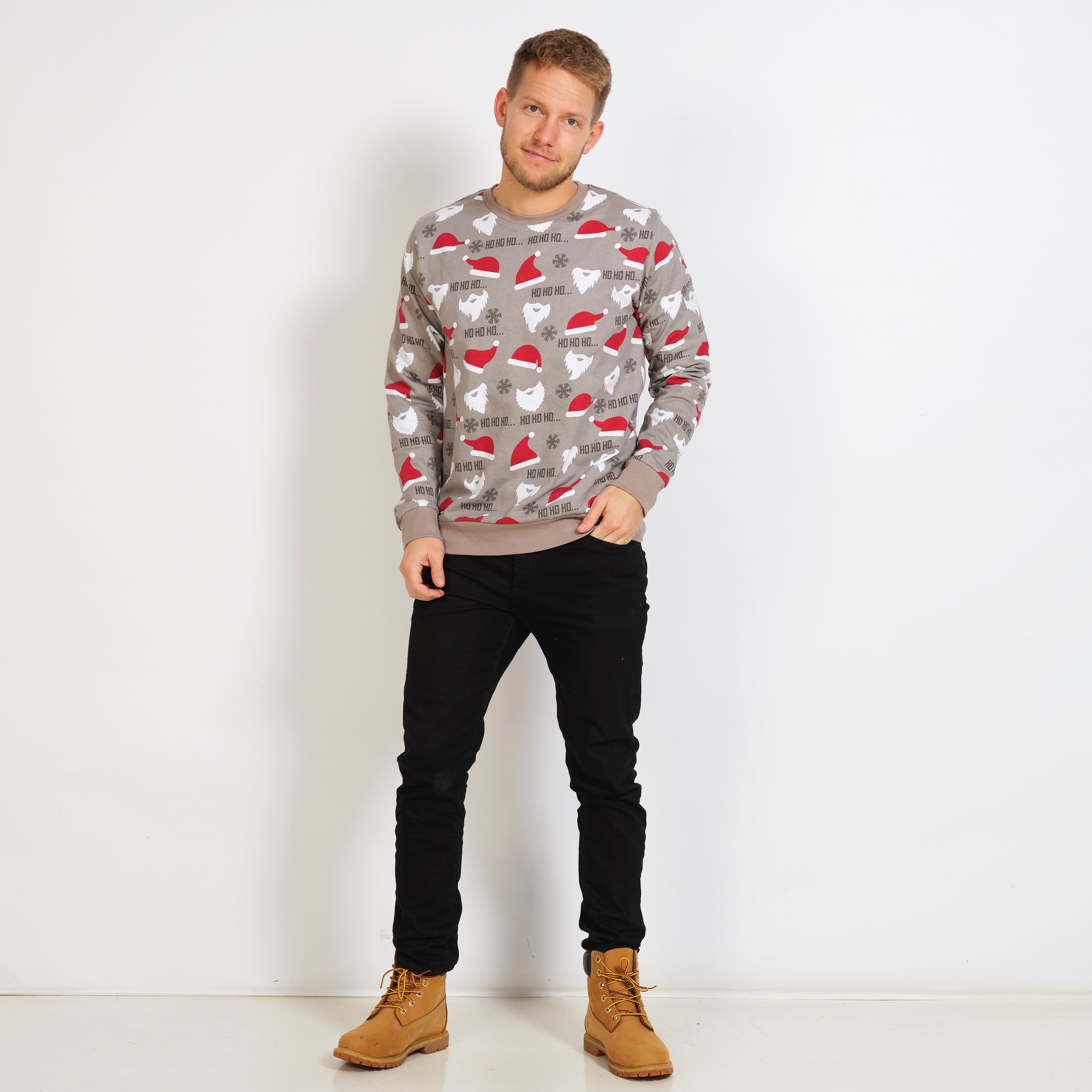 Sweatsuit De Noël Gris - Homme.